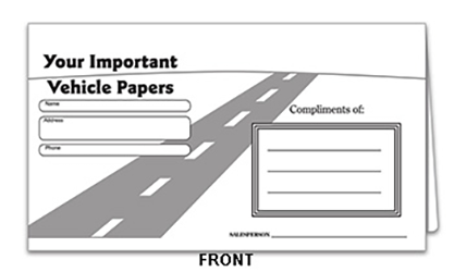 Paper document holders (vehicle paper wallets)